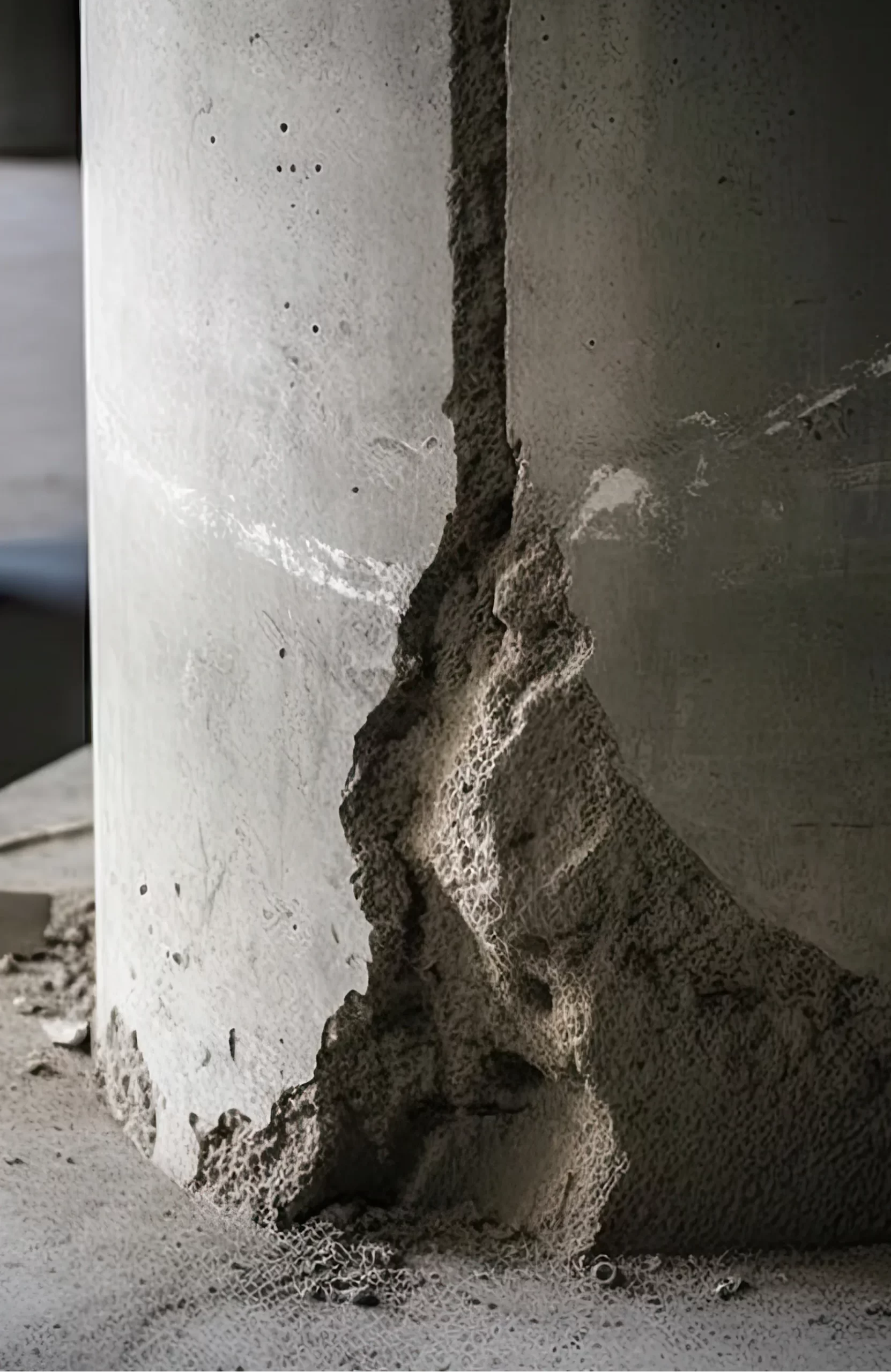 cracked concrete support